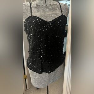 Thalia Sodi Black Embellished Camisole